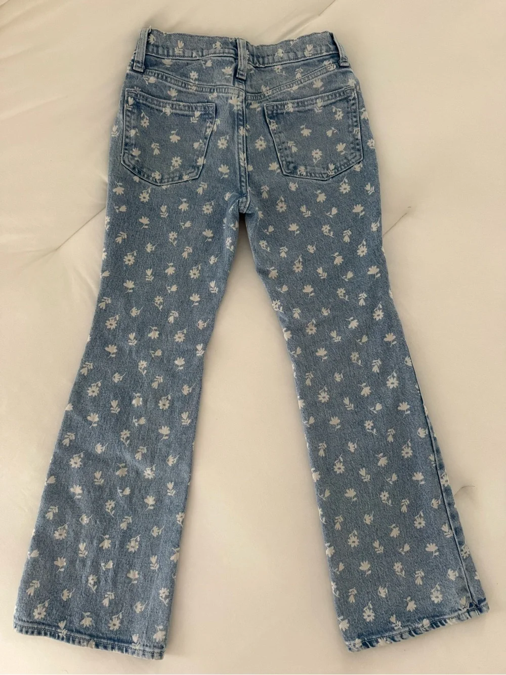 Old Navy Light Blue Floral Print Bootcut Jeans